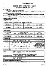 Hướng dẫn ôn tập học kỳ II môn Hóa 11  Năm học 2014  2015